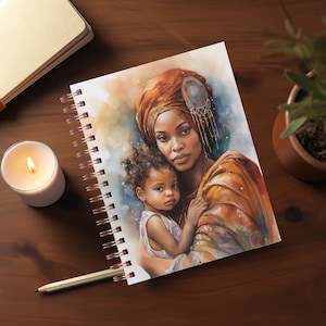 Mamá y niño diario cubre PNG diseño sublimación - imprimible espiral planificador cubierta cuaderno cubierta descarga instantánea digital - Día de las Madres