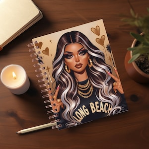 Journal Cover PNG Design Sublimation - Spiral Journal Notebook Cover Daily Planner Cover - Digital Instant Download