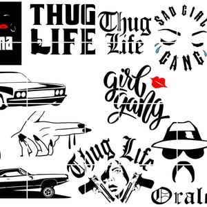Lowrider Bundle SVG/PNG • Cholo SVG • Orale Svg • Lowrider Decals • Instant Download • Svg Files • Png Files • Dxf Files • Jpeg Files •