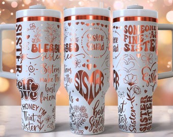 Diseño de envoltura completa grabada con láser para vaso de 40 oz, descarga digital, SVG para láser rotativo, envoltura de láser para vaso de 40 oz para el Día de la Madre