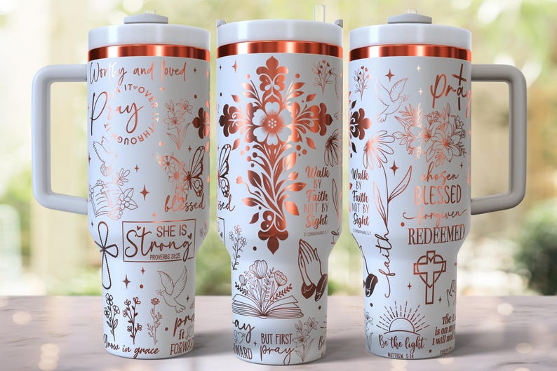 Oración cristiana de Jesús, diseño grabado a láser para vaso de 40 oz, descarga digital, SVG para láser rotatorio, envoltura láser para vaso de 40 oz imagen 2