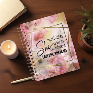Alcohol Ink Gold Flowers Journal Covers PNG Design Sublimation - Printable Spiral Planner Cover Notebook Cover - Digital Instant Download