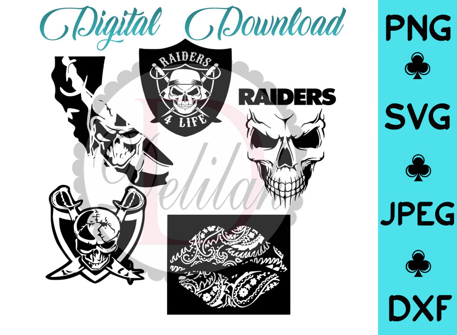 Raiders Skull SVG Raiders Logo SVG Raiders Png SVG Files | Etsy