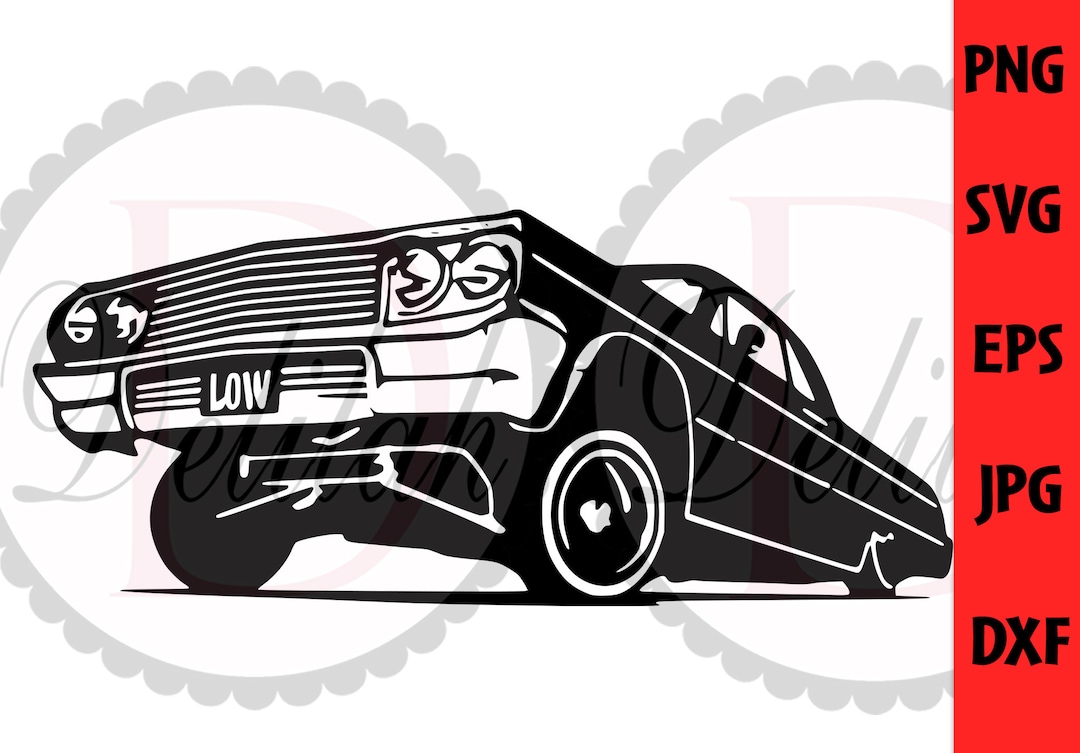 Lowrider Car Decal SVG/PNG Chola SVG Latina Svg Lowrider Decals Svg