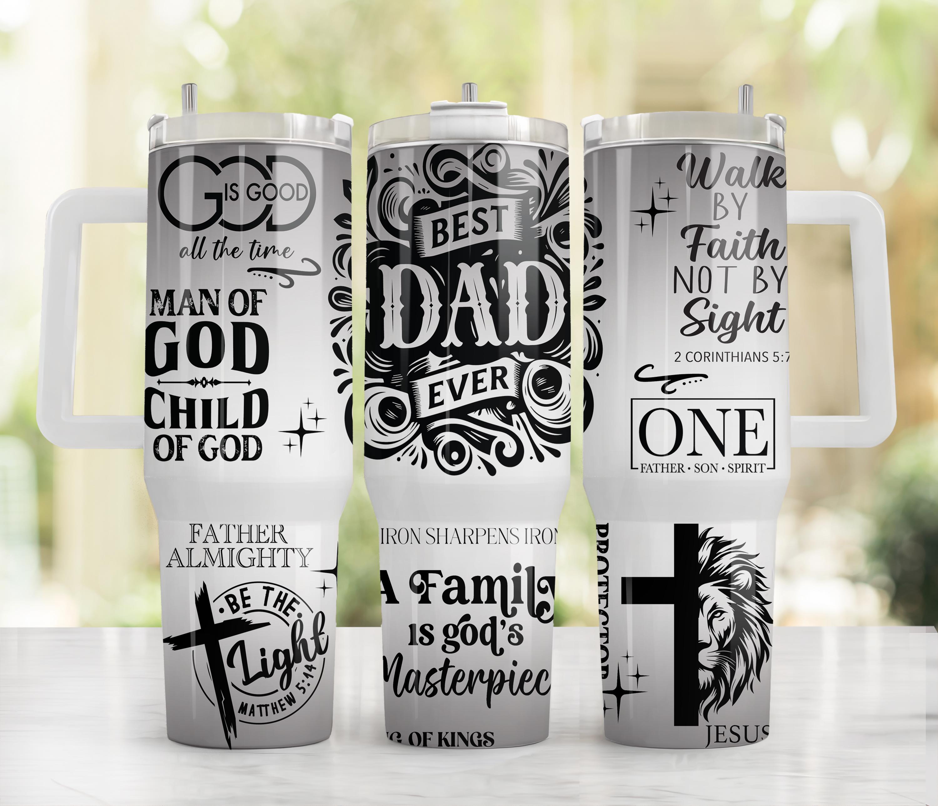 Best Dad Ever 40oz Tumbler Wrap PNG File, 40 Oz Tumbler Template ...