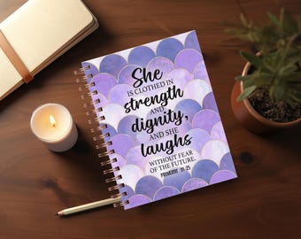 Bibel Vers Glaube Journal Abdeckung PNG Design Sublimation - Druckbare Planer Cover Spirale Notebook Cover - Bibel Cover - Instant Download