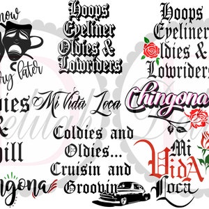 Lowrider Bundle SVG • Mi Vida Loca SVG • Chingona Svg • Latina Svg  • Chicona svg • Instant Download • Svg • Jpg • Png • Dxf