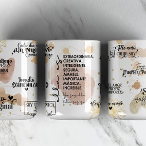 Taza de 11 oz con Afirmación Diaria (Diseño de Sublimación, Archivo PNG) • Taza de Café de Salud Mental • Diseño de Envoltura para Taza de Café con Afirmación • Taza de 11 oz