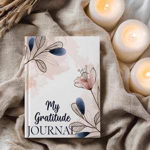 My Gratitude Journal Cover PNG Sublimation Design, Printable Journal Planner Cover, Spiral ...