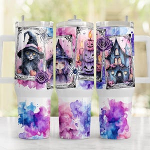 Vaso de 40 oz con diseño de cartas del Tarot, plantilla PNG para envolver, diseño PNG para vaso de 40 oz, descarga digital