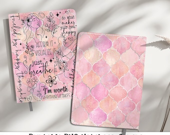 Affirm It Motivational Journal Covers PNG Design Sublimation - Printable Planner Cover Spiral Notebook Cover - Instant Download