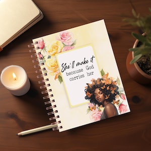 Faith Christian Journal Cover, Notebook Cover, Planner Cover, Spiral Notebook, Motivational Journal Cover, PNG File, Digital Download