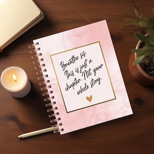 Inspirational Journal Cover, Notebook Cover, Planner Cover, Spiral Notebook, Motivational Journal Cover, PNG File, Digital Download