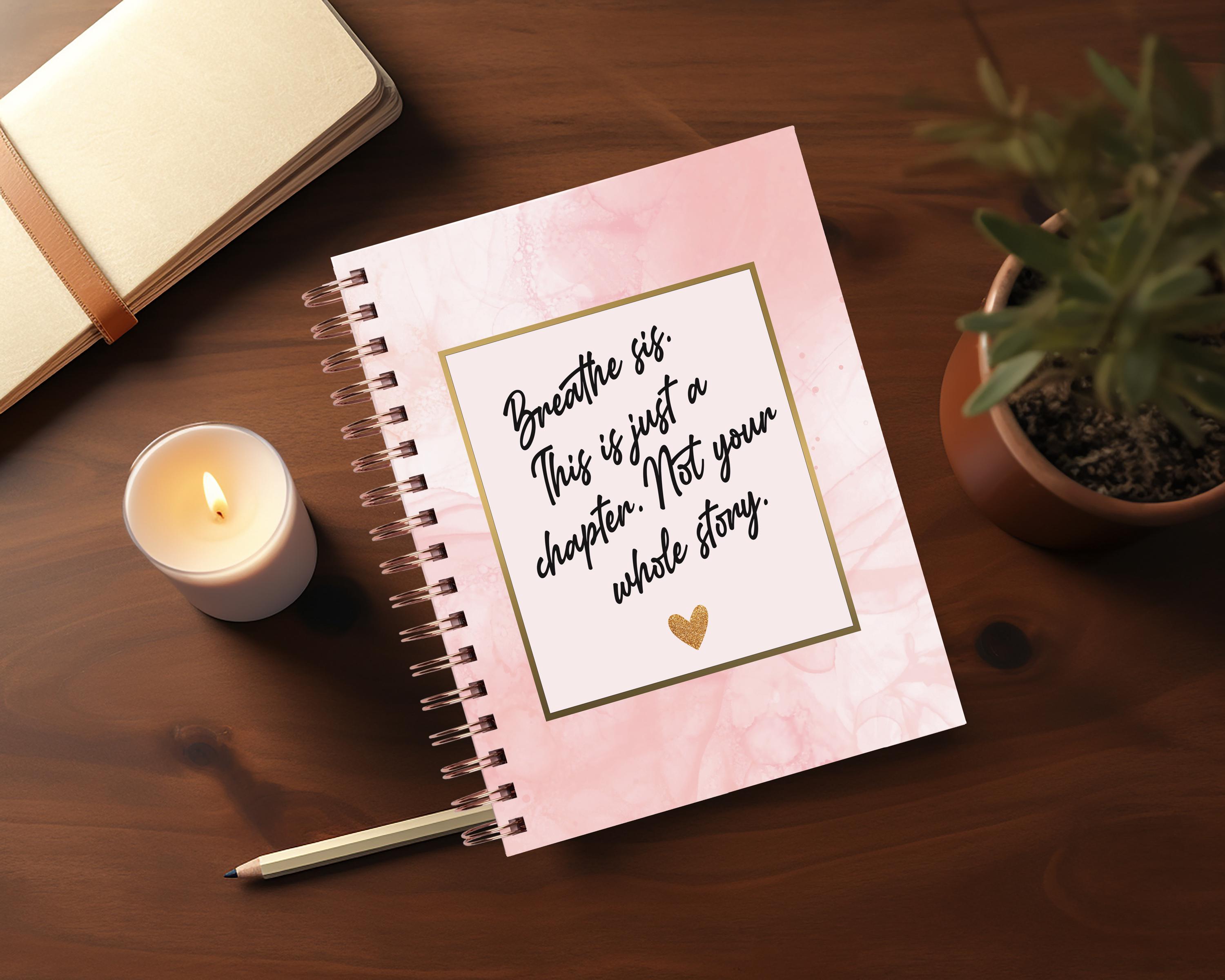 Inspirational Journal Cover, Notebook Cover, Planner Cover, Spiral Notebook, Motivational Journal Cover, PNG File, Digital Download