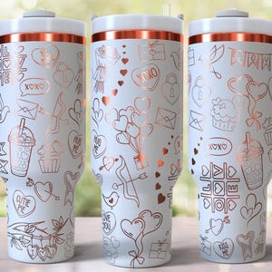 Valentinstag Laser gravierte Full Wrap Design für 40 Unzen Tumbler, digitaler Download, SVG für Laser Rolling, Valentinstag 40 Unzen Tumbler Laser Wrap Bild 3