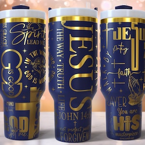 Jesus Christian Laser Engraved Full Wrap Design for 40oz Tumbler, Digital Download, SVG For Laser Rotary, Religious 40oz Tumbler Laser Wrap