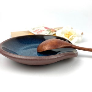 Ceramic Spoon Rest - Rustic Style - Handmade Pottery - Kitchen Gift