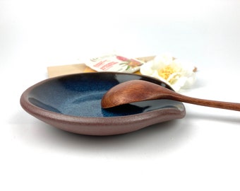 Ceramic Spoon Rest - Rustic Style - Handmade Pottery - Kitchen Gift