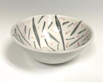 Small Porcelain Bowl - Ceramic Dessert Bowl - Asian Style Bowl - Unique Rice Bowl - Handmade Bowls