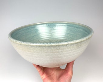 Large Ceramic Serving Bowl - Mint Green - Wheel-Thrown*Pottery