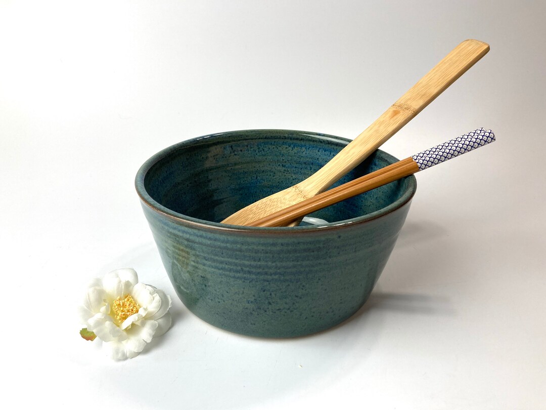 Ceramic Serving Bowl - Floating Blue - Wheel-thrown Pottery ...