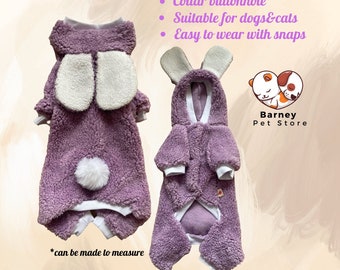 Chien chat peluche lapin salopette hiver chien salopette peluche tenue pour animaux de compagnie chien Costume chat Costume