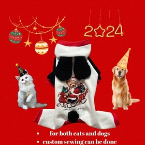 Pet Costume for Christmas, Plush Christmas Dog,Dog Costume, Pet Christmas Dress, Dog Clothes, Pet Christmas Clothes, Dog Christmas Clothes