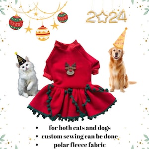 Pet Costume for Christmas, Plush Christmas Dog,Dog Costume, Pet Christmas Dress, Dog Clothes, Pet Christmas Clothes, Dog Christmas Clothes