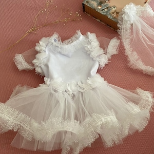 Dog Cat Luxury Wedding Dress + Hair Clip, Cat Dogs Clothes, Dog clothing, Dog Cat outfits