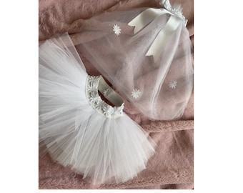 Cat Dog Bridal Gown Veil Pet Wedding Dress + Hair Clip, Cat Dogs Clothes, Dog clothing, Dog Cat outfits