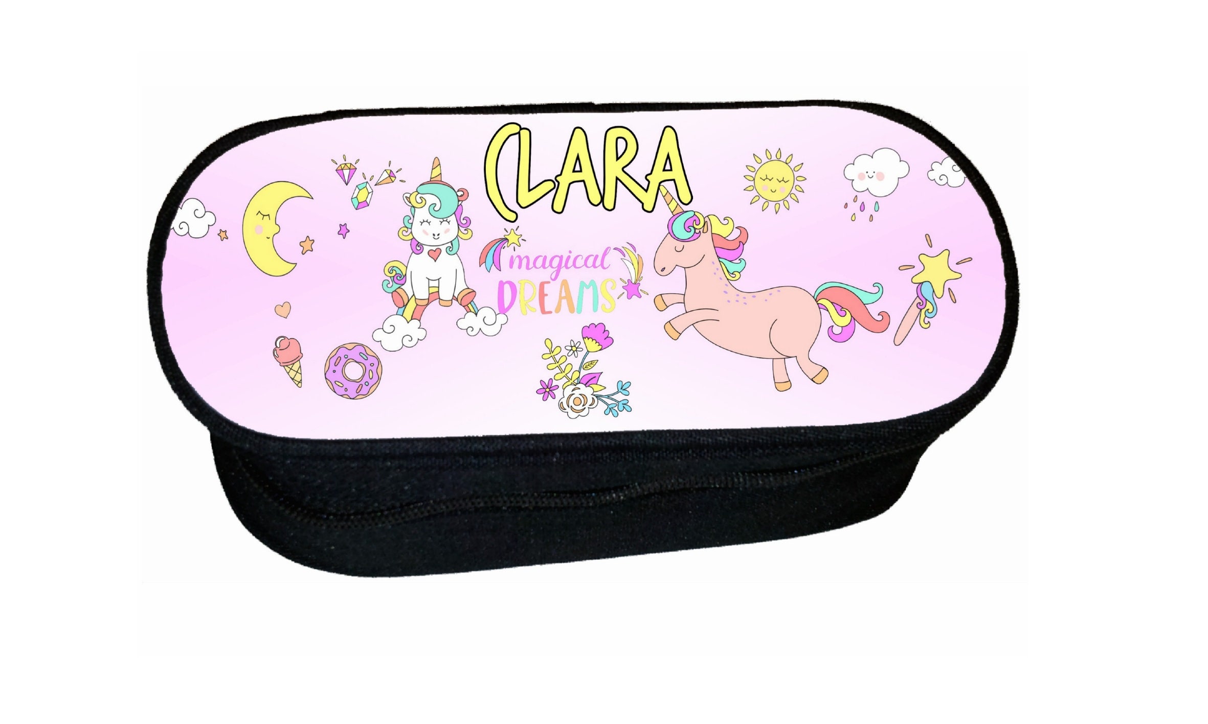 Trousse à Crayons Licorne Personnalisé Prénom Au Choix Réf 272