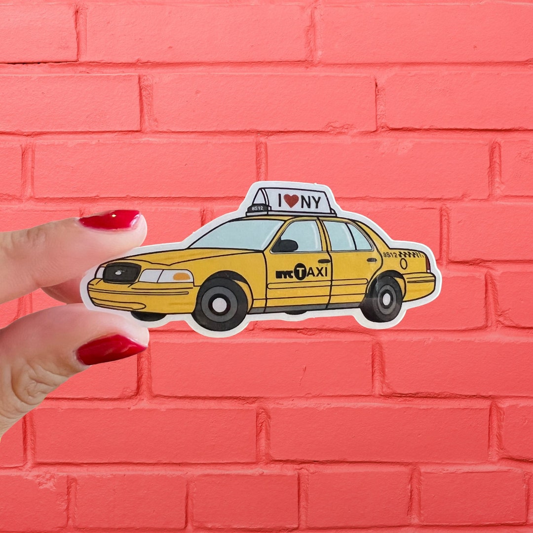 NYC Taxi Cab Sticker New York City the Stickeria Shop Etsy