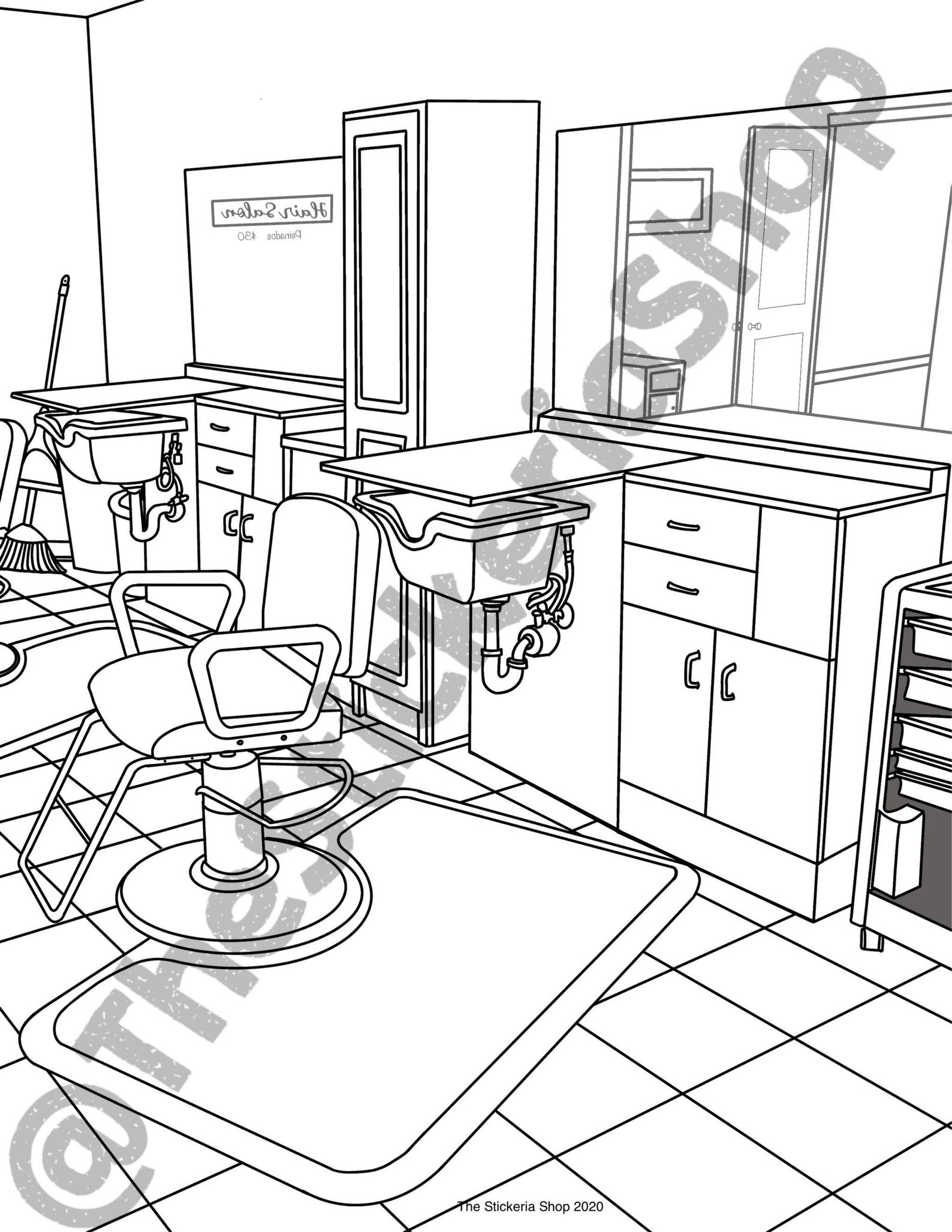 Beauty Salon Coloring Pages Coloring Pages