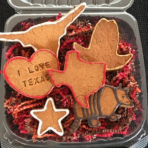 Texas Dog Treats/Proud Texan Dog/Cowboy Dog/Mama Tried/Longhorns/Armadillo/I Love Texas/Texas Themed Dog Treat/Texas Dog Cookies/Pet Gift