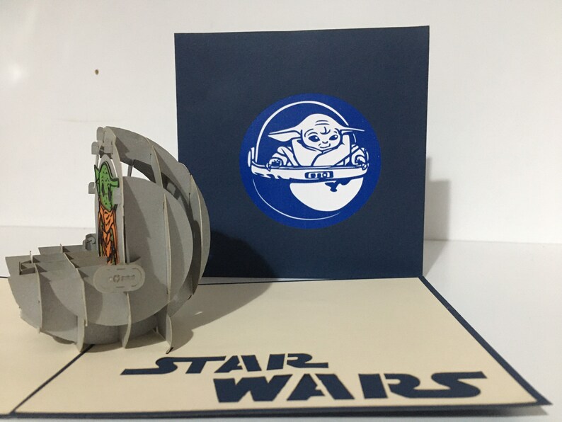 Baby Yoda Pop up Card Star Wars Pop up Card Star Wars Card | Etsy UK