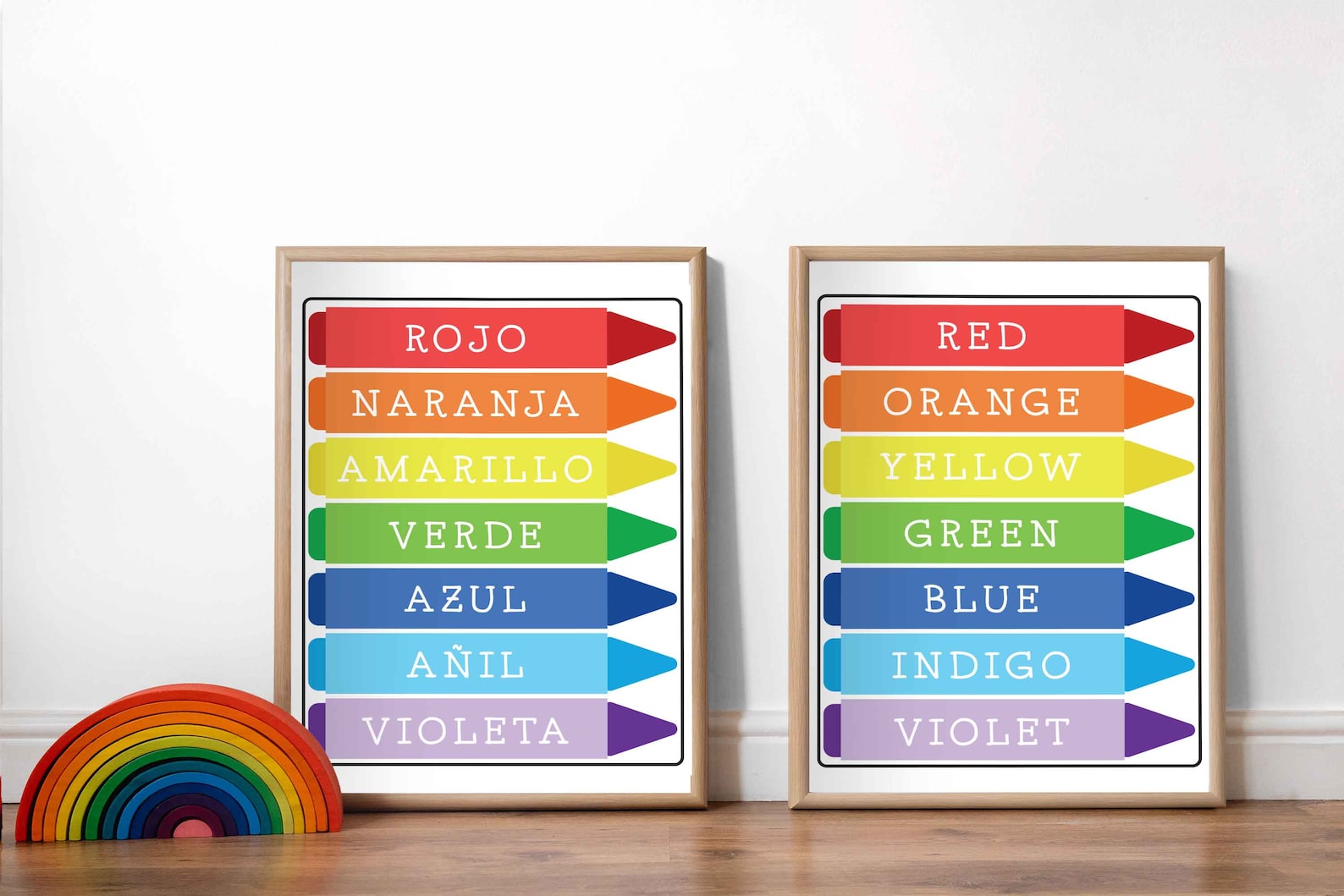 Colors Poster Colors Of The Rainbow Spanish Poster Dual Language 