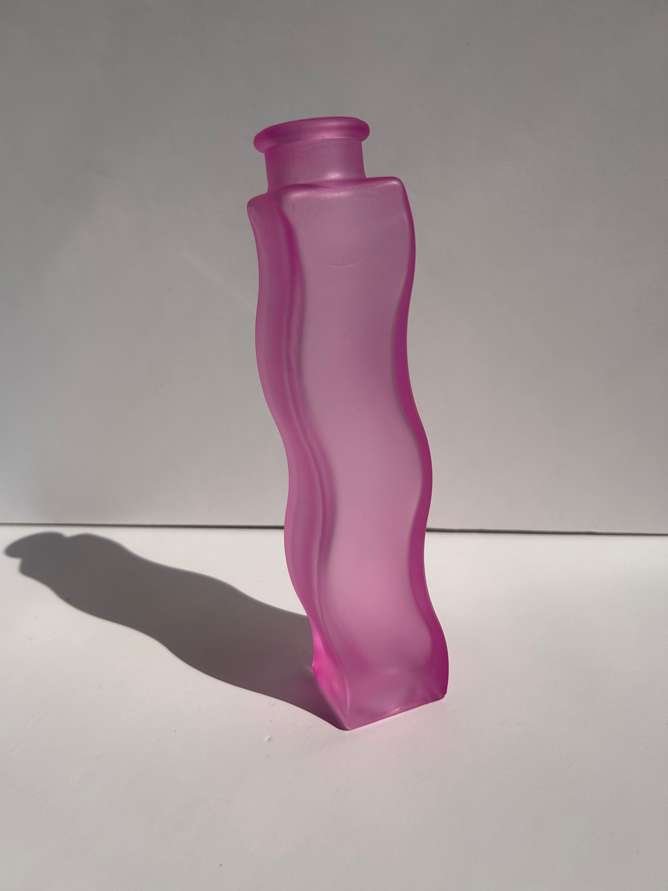 Vintage Ikea 90s Iconic Skamt Wavy Vases Black & Pink Set of 2 Etsy