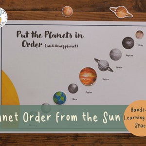 Planet Order from the Sun Sorting Activity | Space and Solar System | Space Unit | Preschool and Homeschool Learning | PDF Download