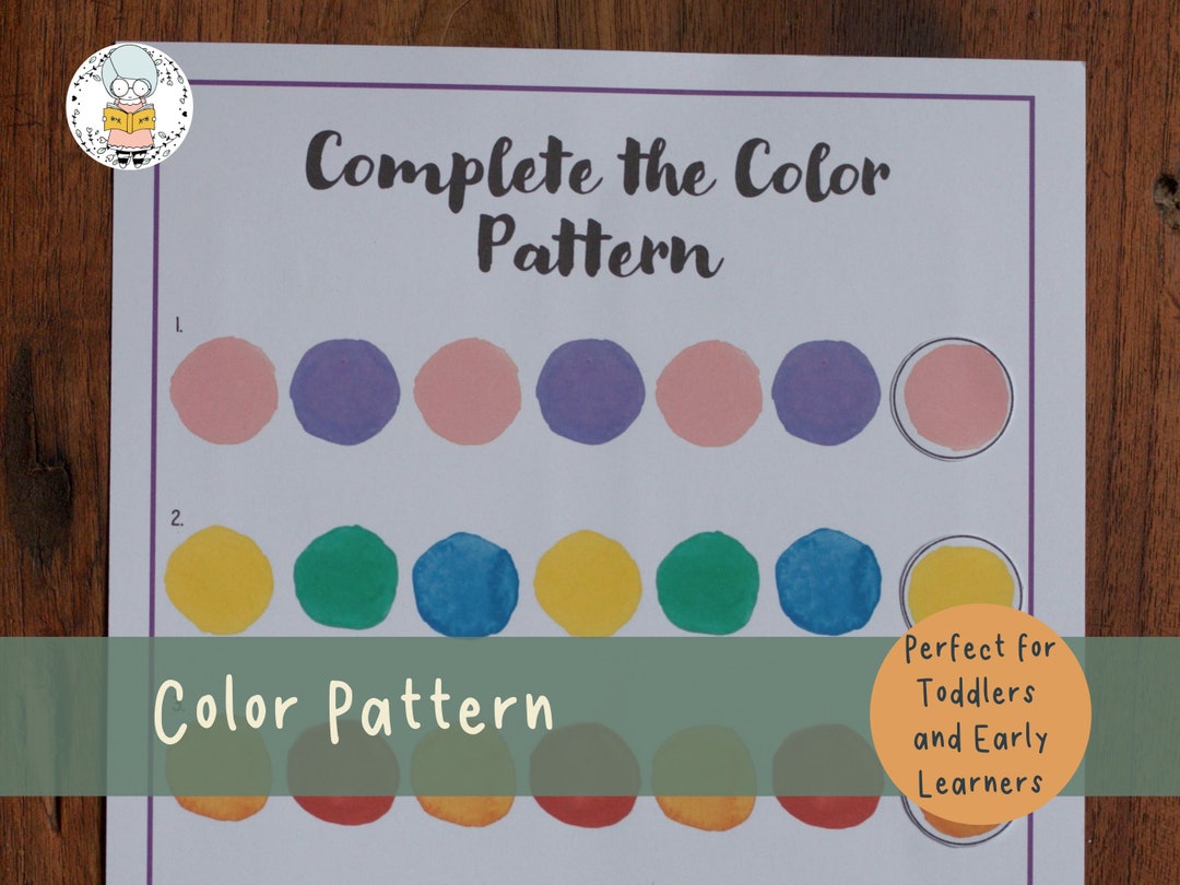 Color Pattern Recognition Sorting Activity Learning Colours for Early ...