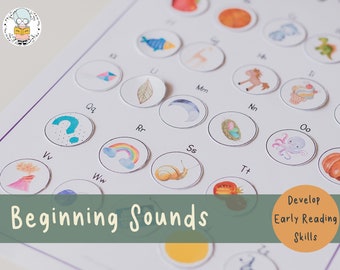 Beginning Sound Picture Matching Activity | Alphabet Letter Sound Learning Printable | PDF Download