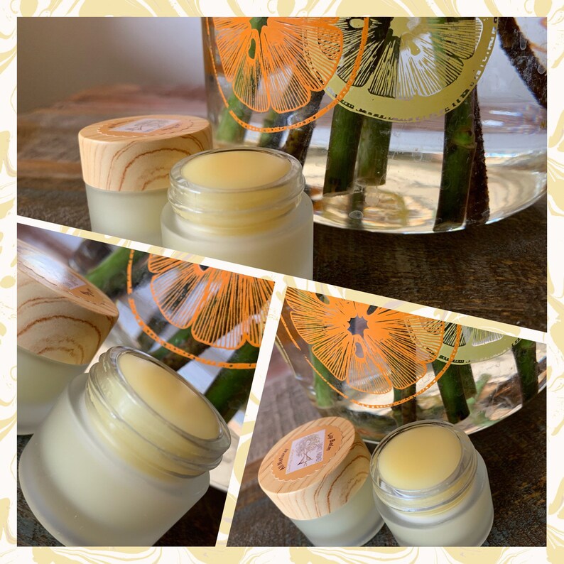 Natural Lip Balm Beautiful Frosted Glass Jars Etsy