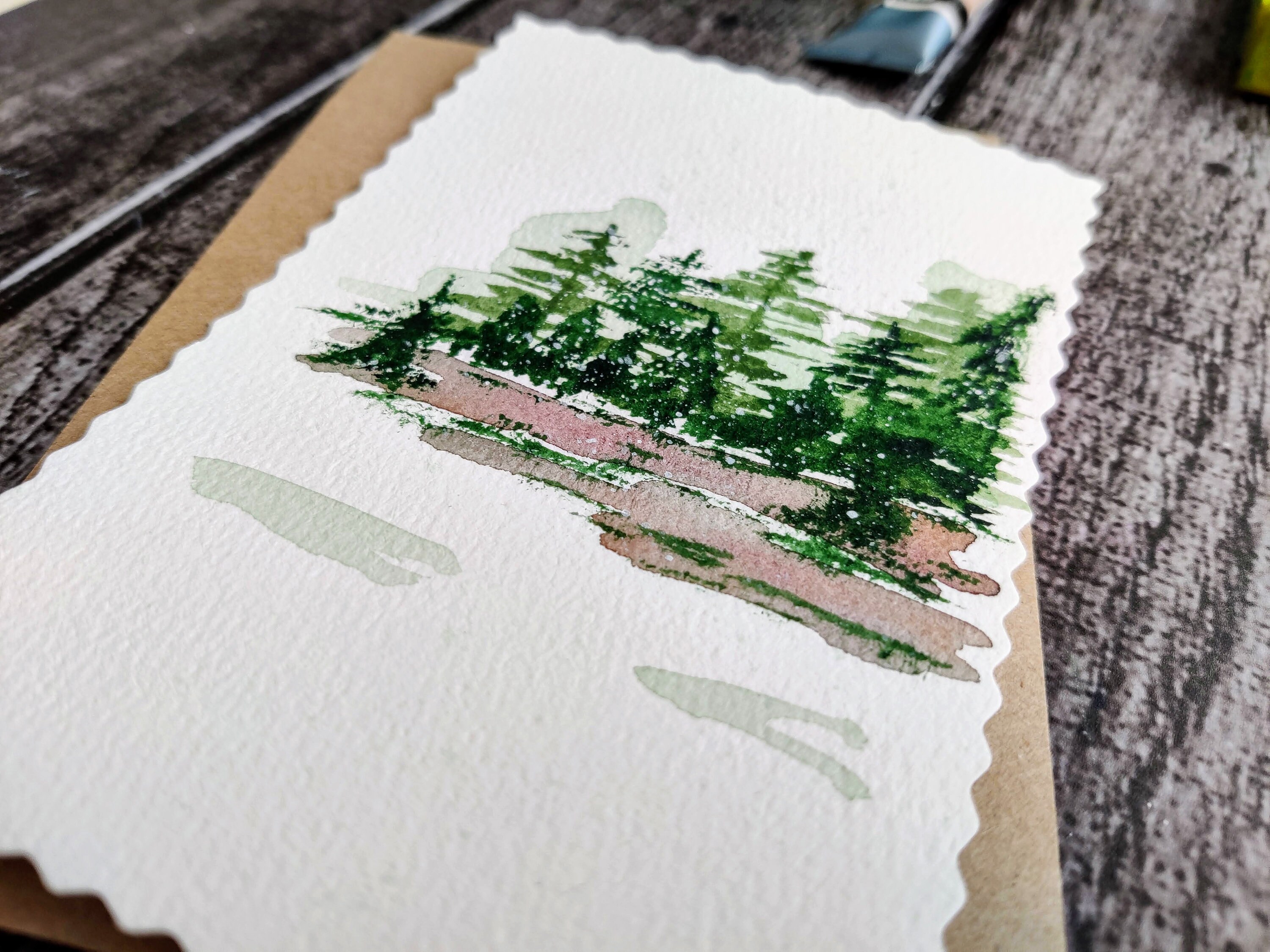 aquarell tannenbaum