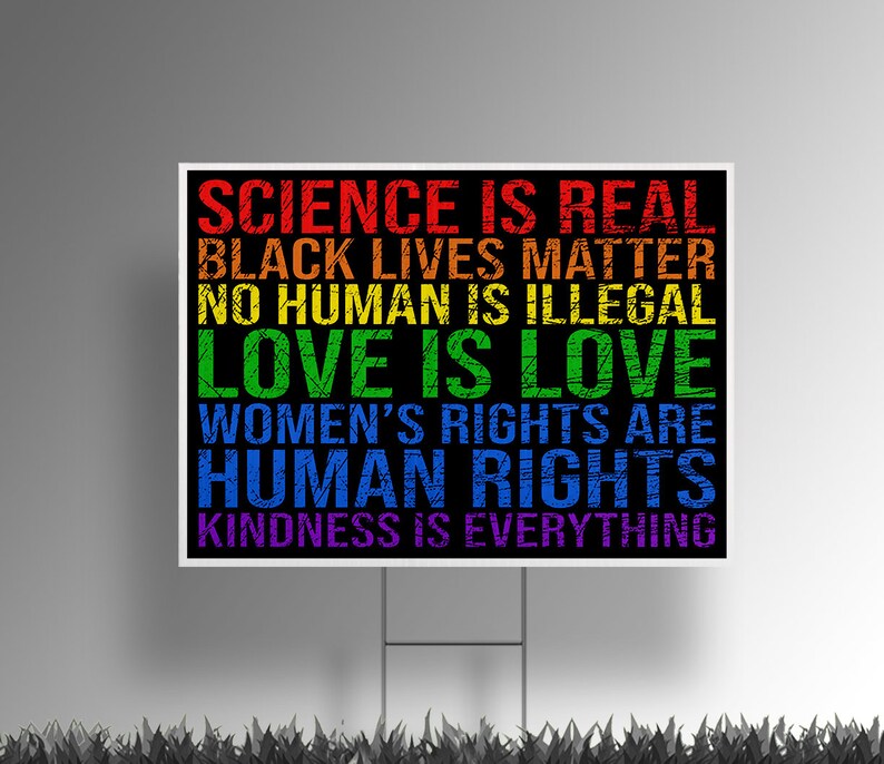 Science is real Black lives matter yard sign 18 x Etsy