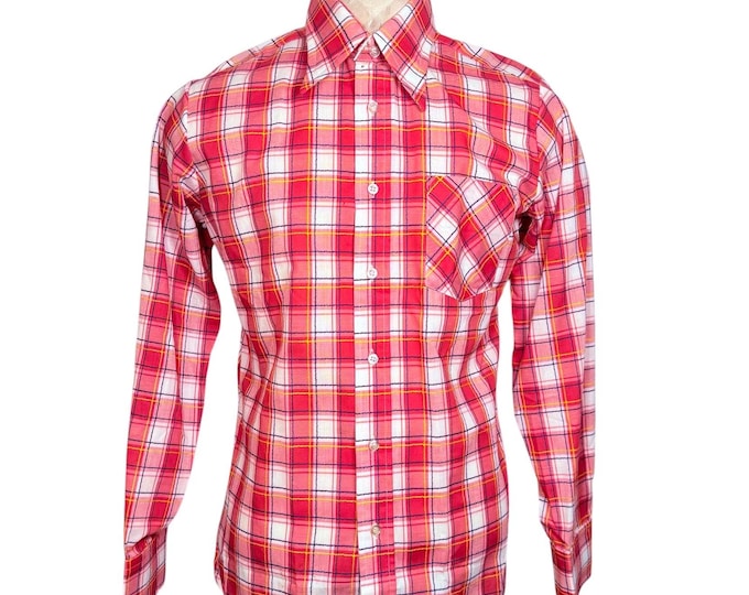Vintage 1970s Deadstock Tarra Hall Long Sleeve Button-Down Shirt Men’s size LARGE | Made In Canada, Authentic Vintage, 70s Vintage