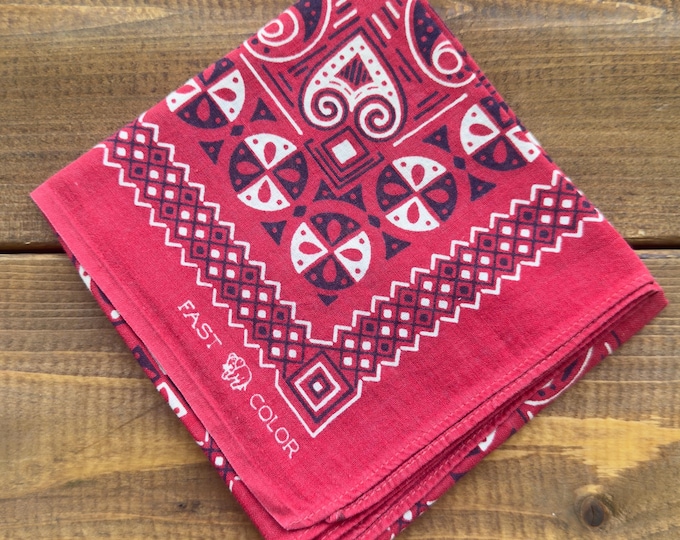 Vintage 1940s-50s Trunk Down Elephant Bandana - True Vintage