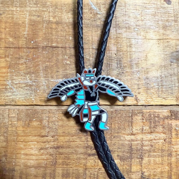 Vintage Native American Dancer Bolo Tie - Western / Cowboy / Country / Rockabilly / Country / Canada / Accessories