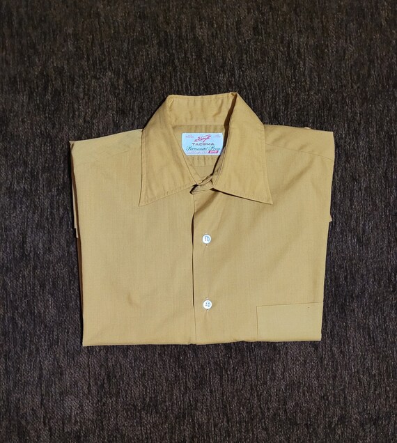 Vintage 1960s Forsyth Tacoma Double Cuff Shirt | Men's Long Sleeve Dress Shirt | Size Small
