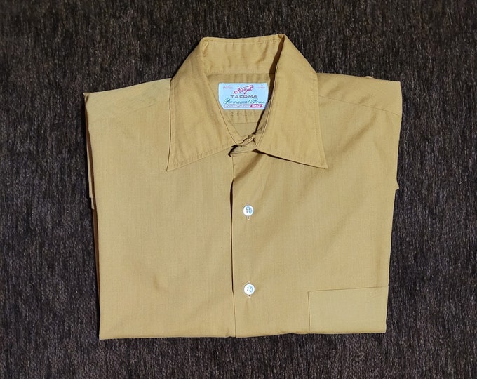 Vintage 1960s Forsyth Tacoma Double Cuff Shirt | Men's Long Sleeve Dress Shirt | Size Small