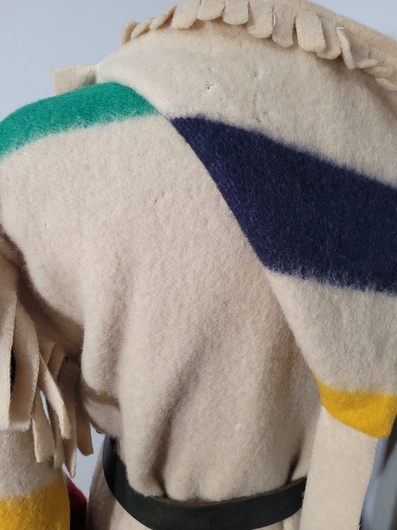 Vintage Hudson's Bay Point Blanket CAPOTE Rare Capote Wool Blanket Coat