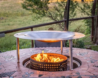 Heat Warden Fire Pit Heat Deflector in Stainless Steel